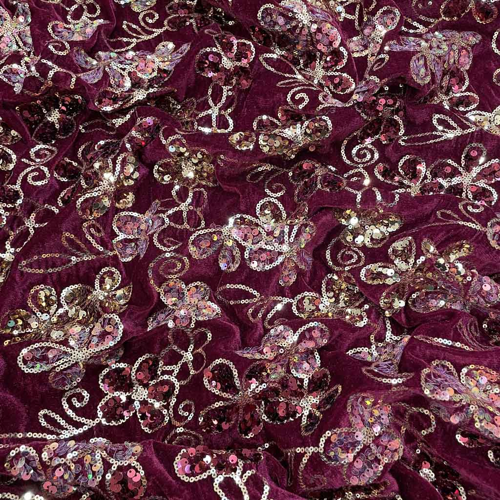 پارچه مخمل پولکی جگری