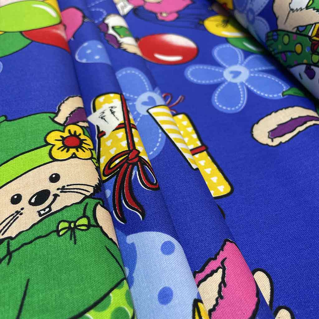 پارچه ملحفه ای بچگانه آبی