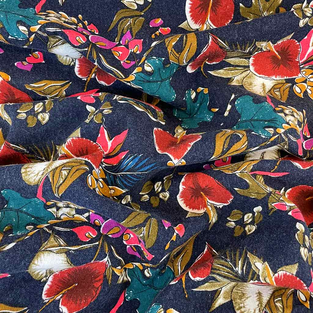 پارچه بزمک گل دار شلوغ