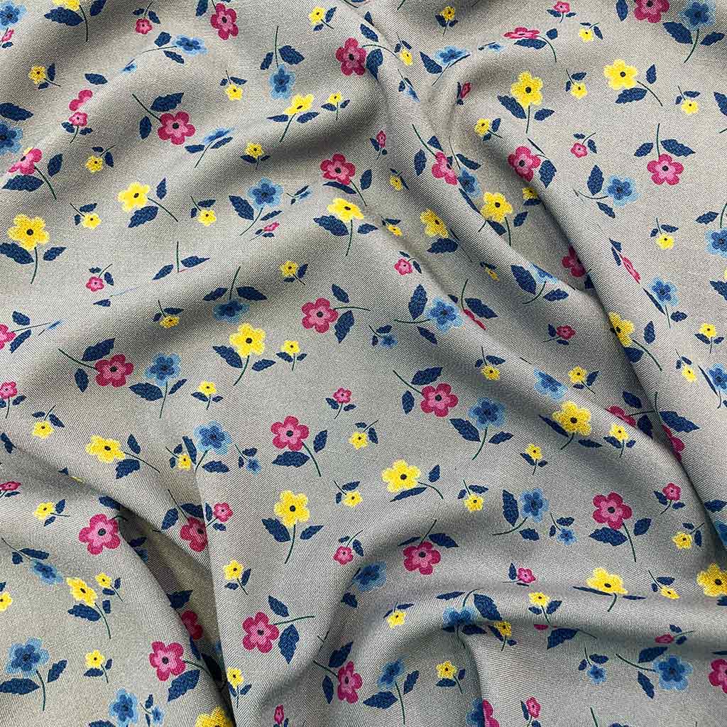 پارچه شانتون طرحدار گل ریز