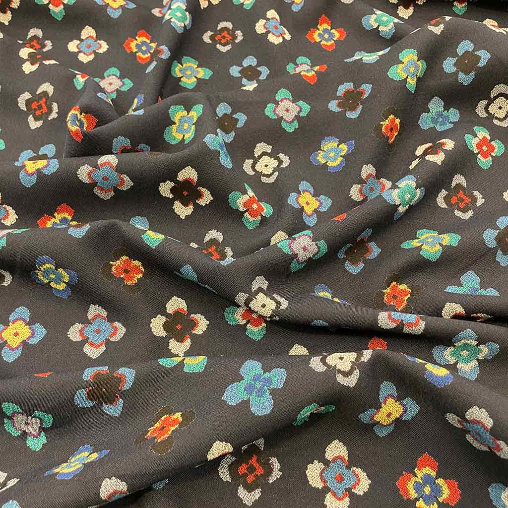 پارچه شانتون طرح گل های مختلف