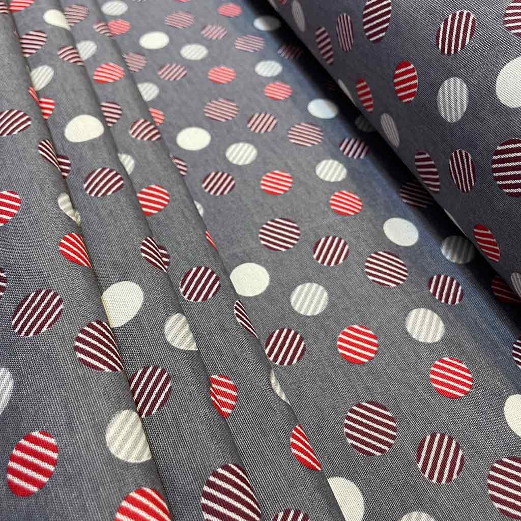 پارچه ملحفه ای طرح دایره قرمز