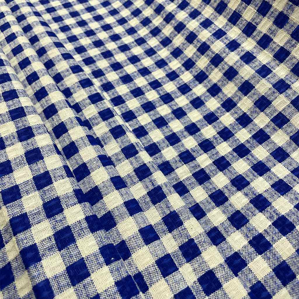 پارچه آشپزخانه ای طرح 4 خانه آبی