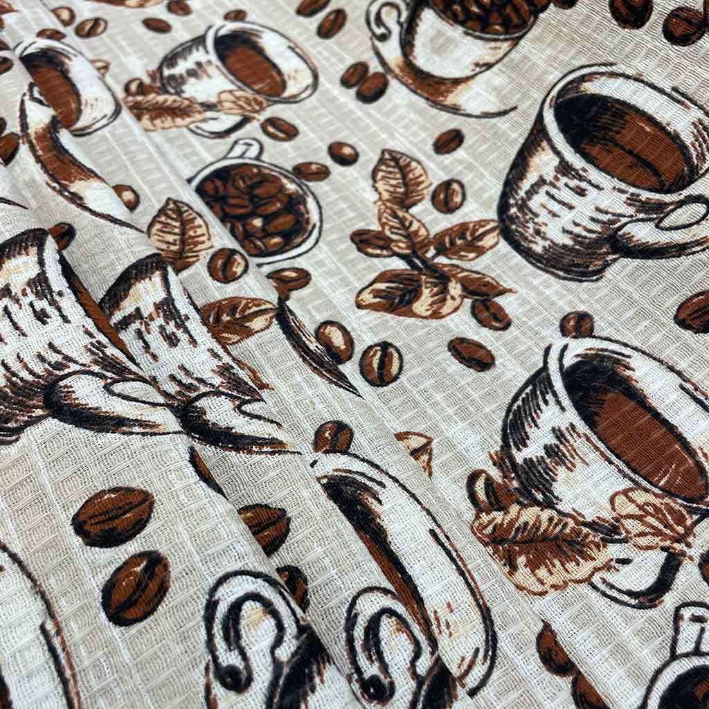 پارچه آشپزخانه ای طرح قهوه