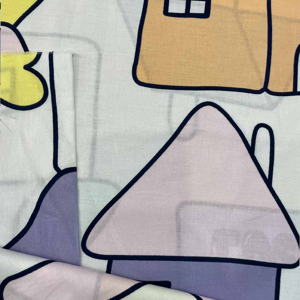 پارچه ملحفه ای طرح خانه قلبی