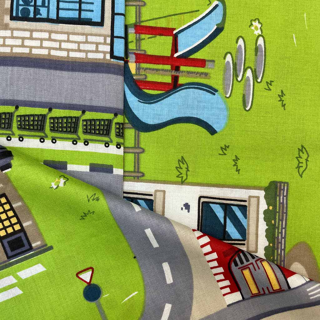 پارچه ملحفه ای طرح شهر زیبا