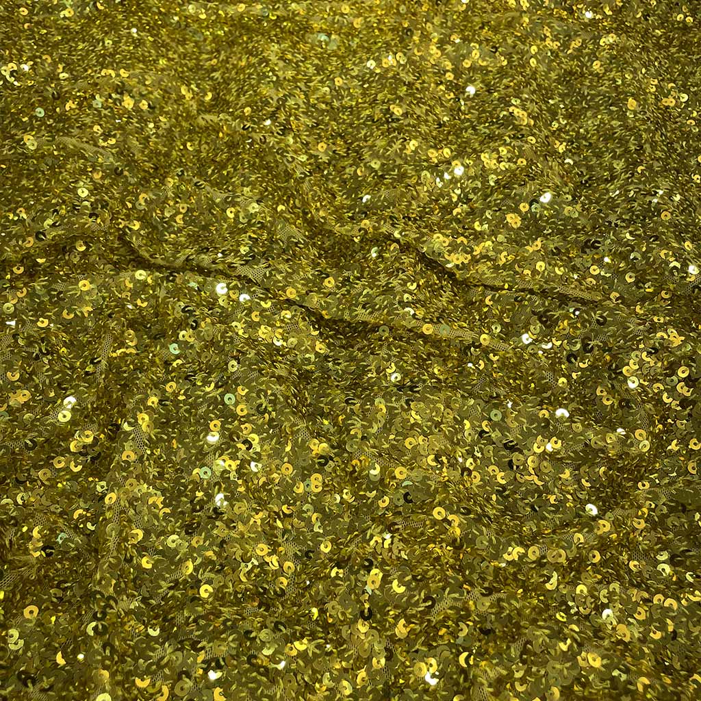 پارچه گیپور پولکی رنگ زرد