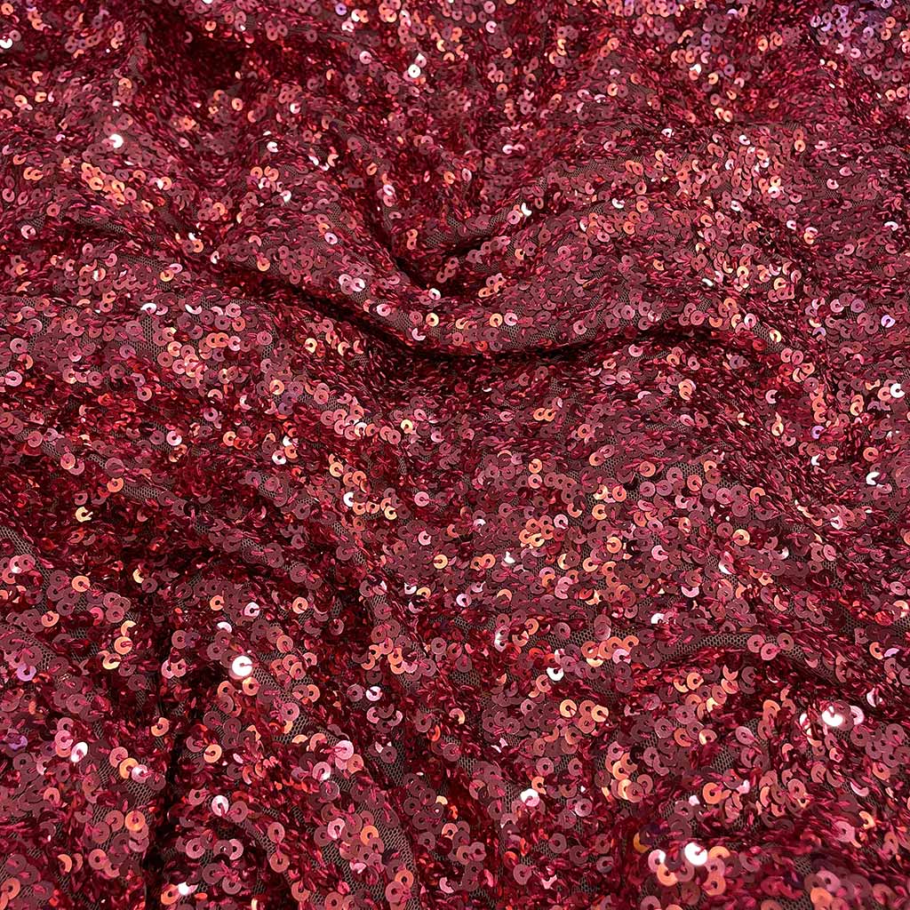 پارچه گیپور پولکی رنگ قرمز