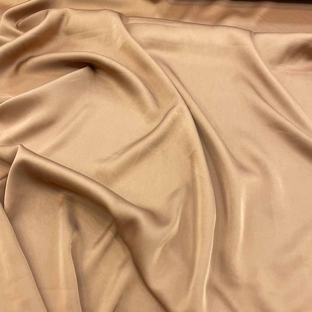 پارچه ساتن سیلک قهوه ای