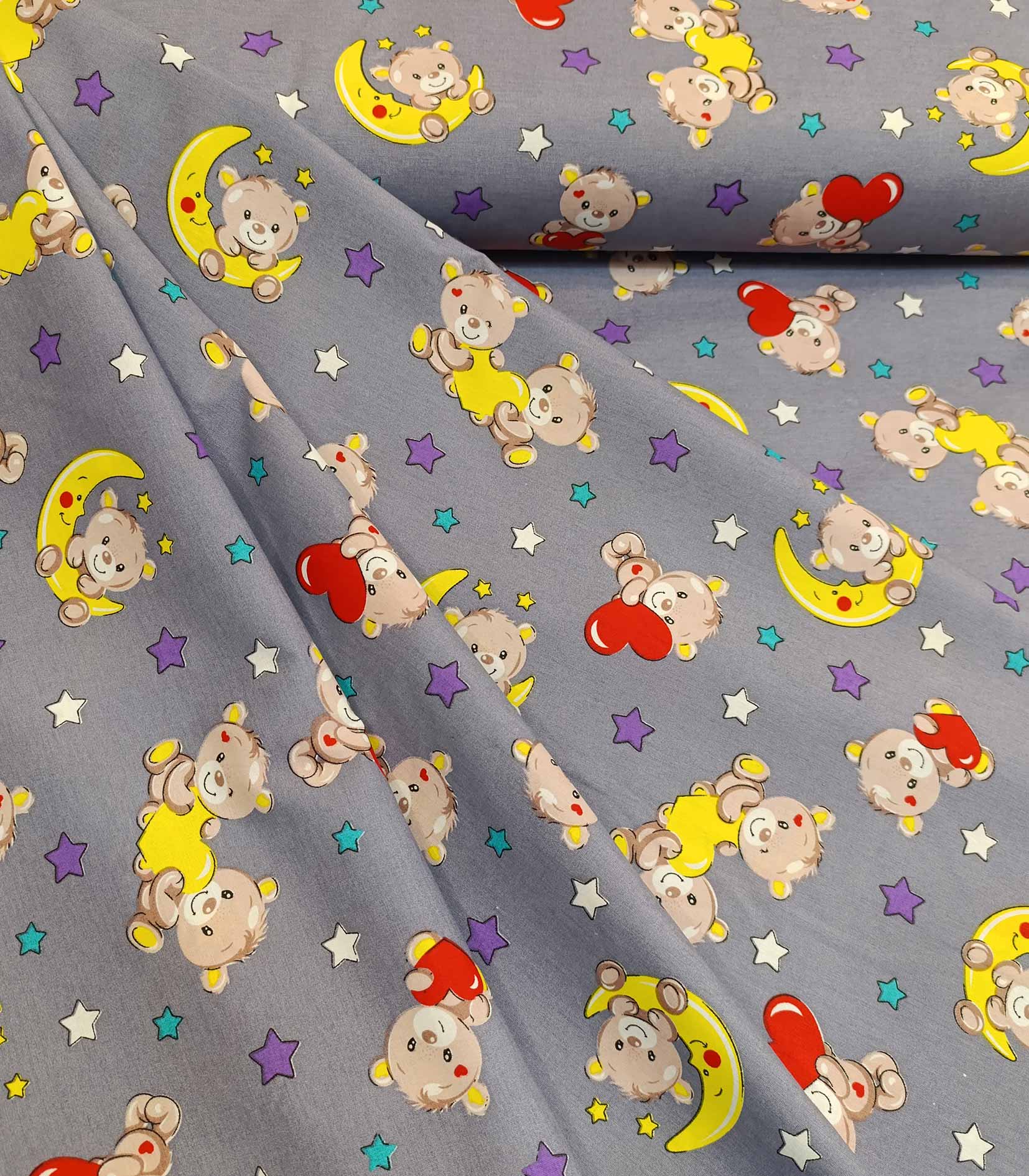 پارچه ملحفه ای خرس و ماه