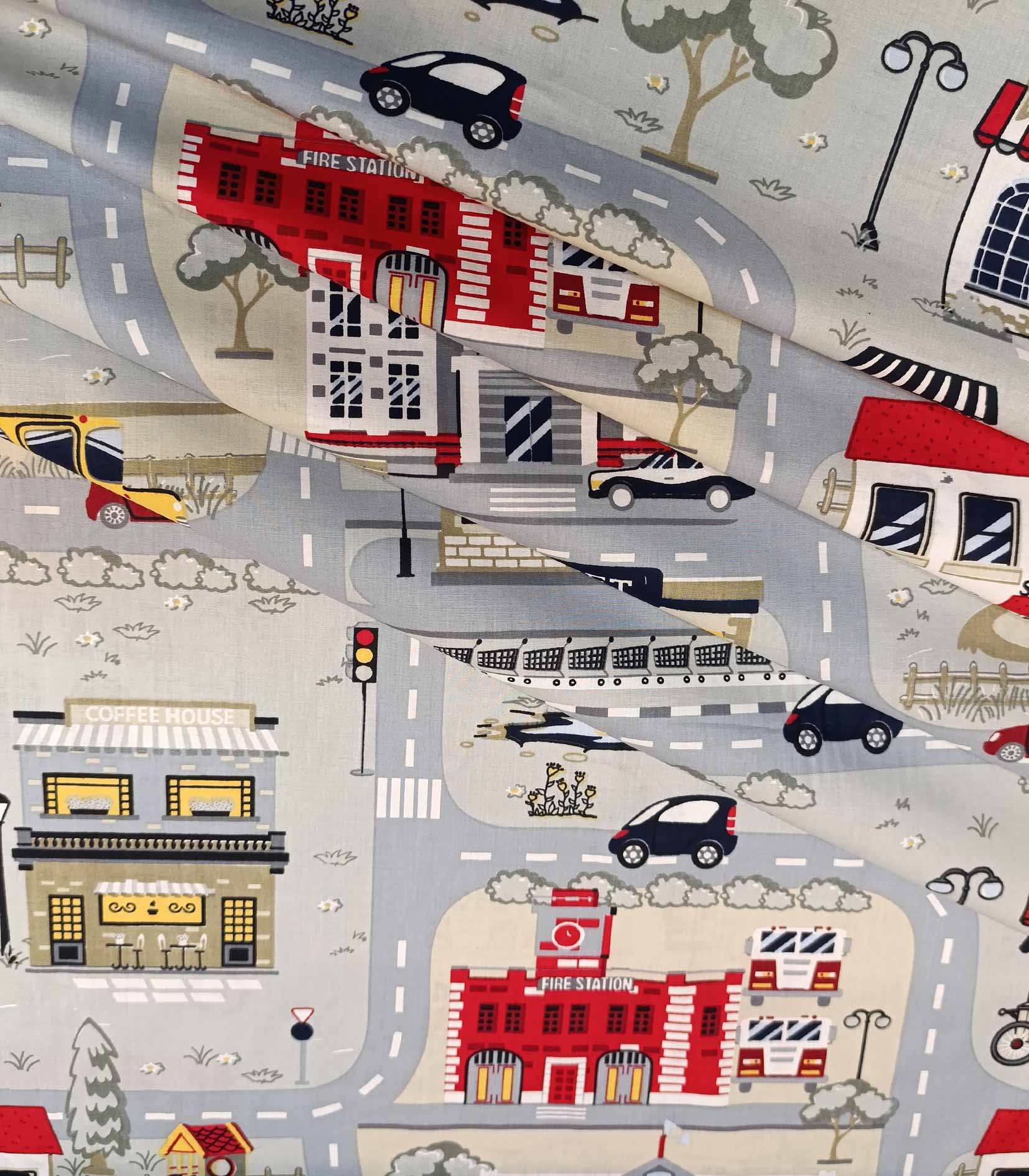 پارچه ملحفه ای طرح خیابان