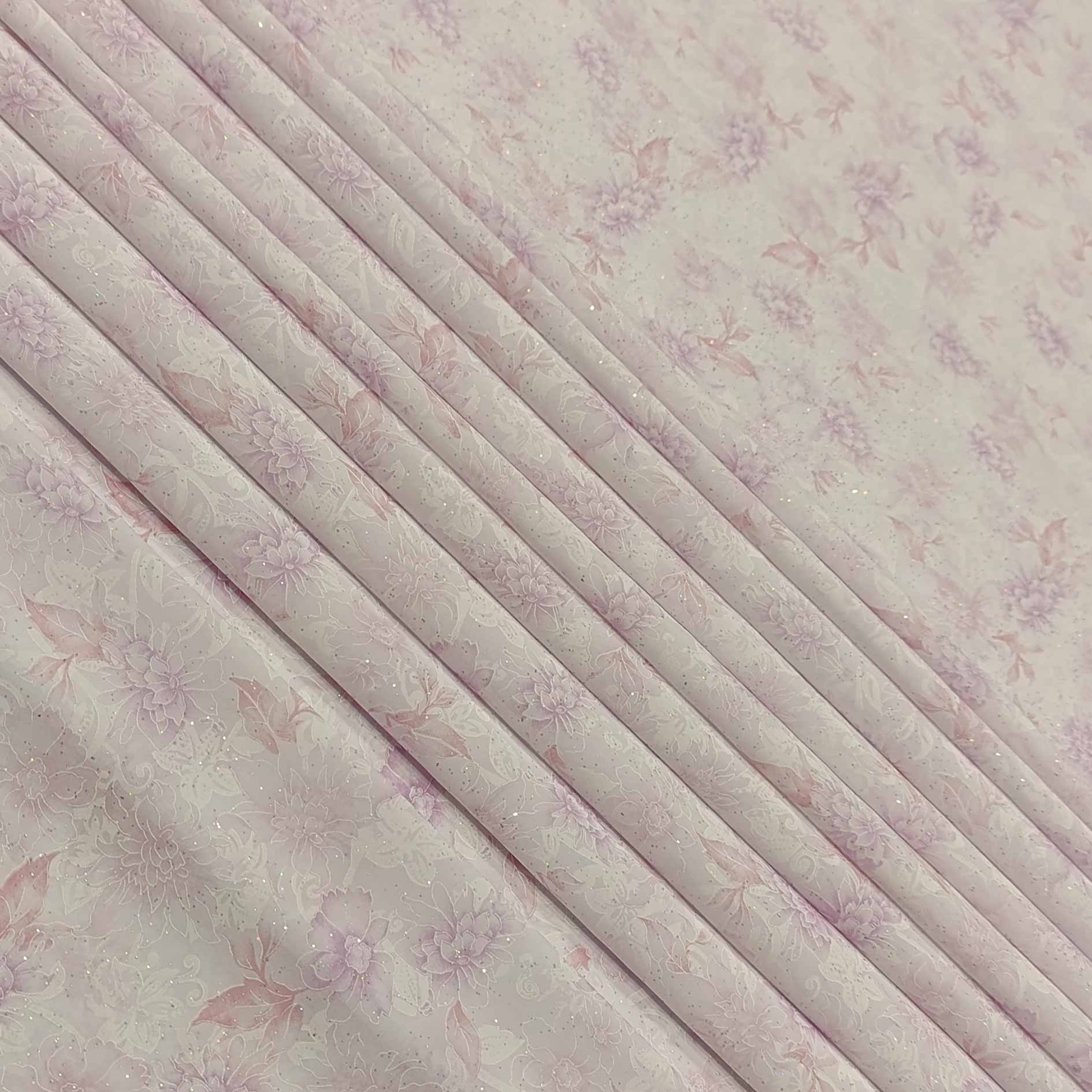 پارچه چادر عروس گل صورتی