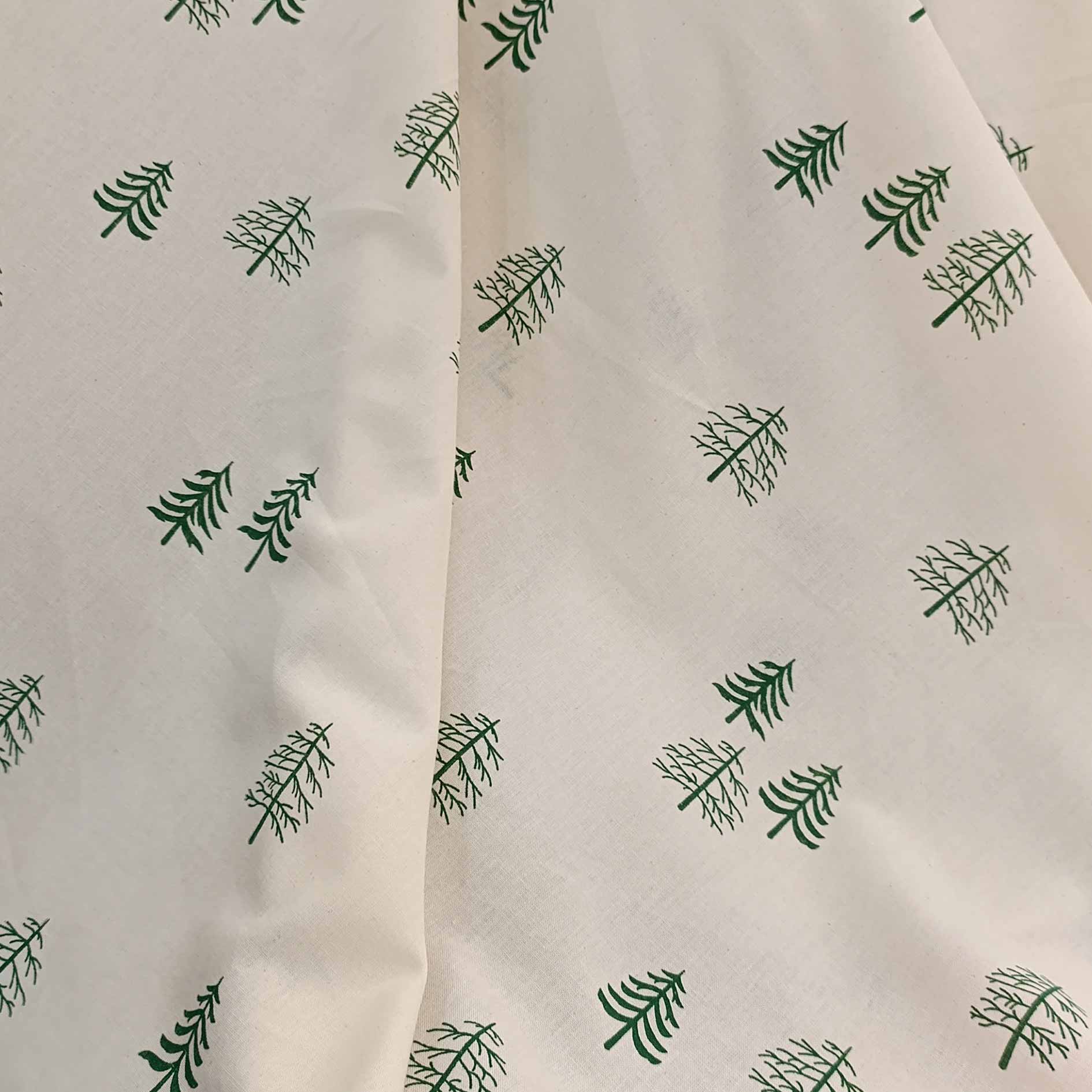 پارچه لنین کتان طرح کاج